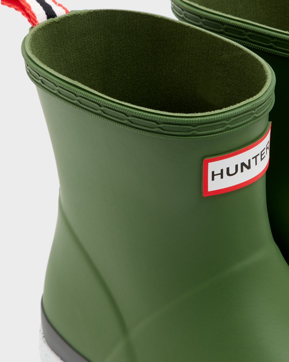 Play Botas Hunter Mujer Original Short Speckle Rain - Verde/Blancas - Argentina 6138WJOEA